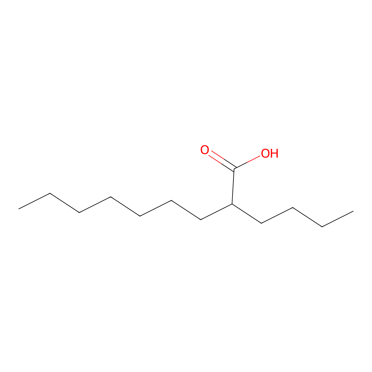 2-Butylnonanoic acid molecular structure, CAS 19480-29-6