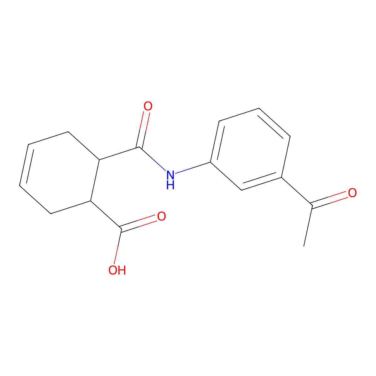 6-[(3-Acetylphenyl)carbamoyl]cyclohex-3-ene-1-carboxylic acid molecular structure, CAS 194801-16-6