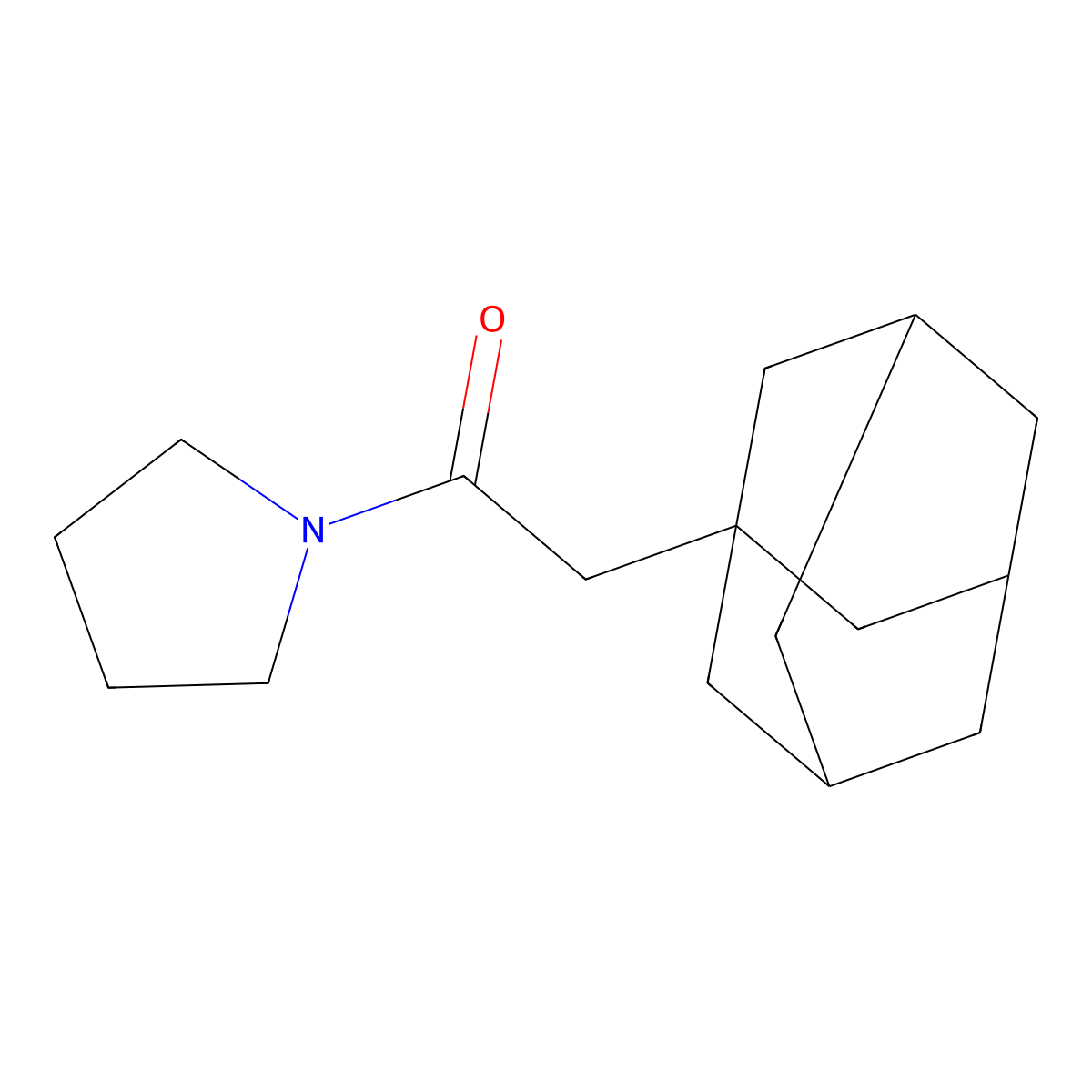 1-(1-Adamantylacetyl)pyrrolidine molecular structure, CAS 194801-40-6