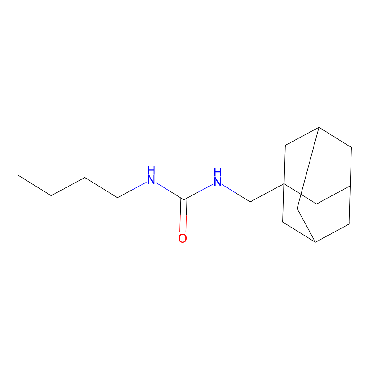 1-[(Adamantan-1-yl)methyl]-3-butylurea molecular structure, CAS 194801-47-3