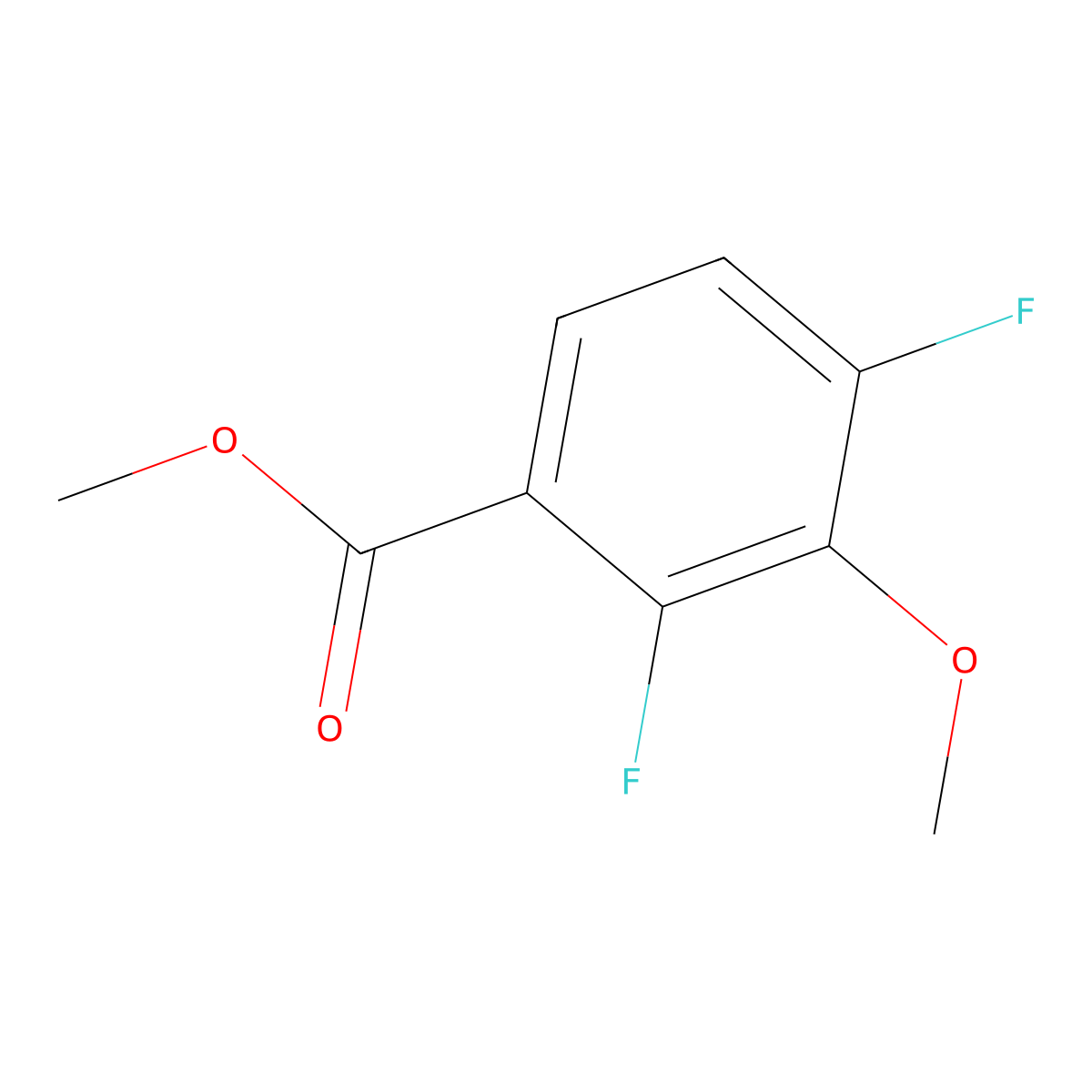 Methyl 2,4-difluoro-3-methoxybenzoate molecular structure, CAS 194804-79-0