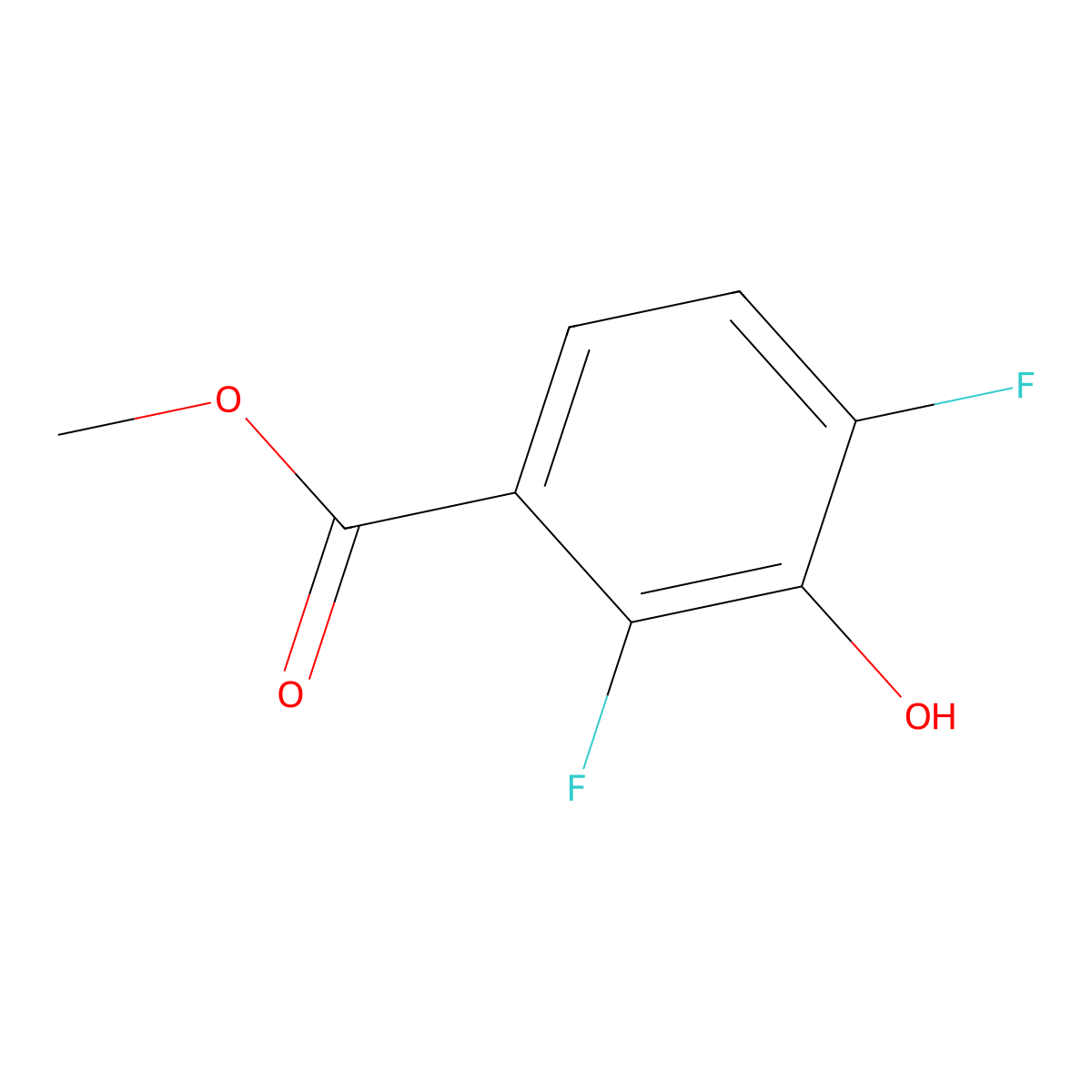 Methyl 2,4-difluoro-3-hydroxybenzoate molecular structure, CAS 194804-80-3