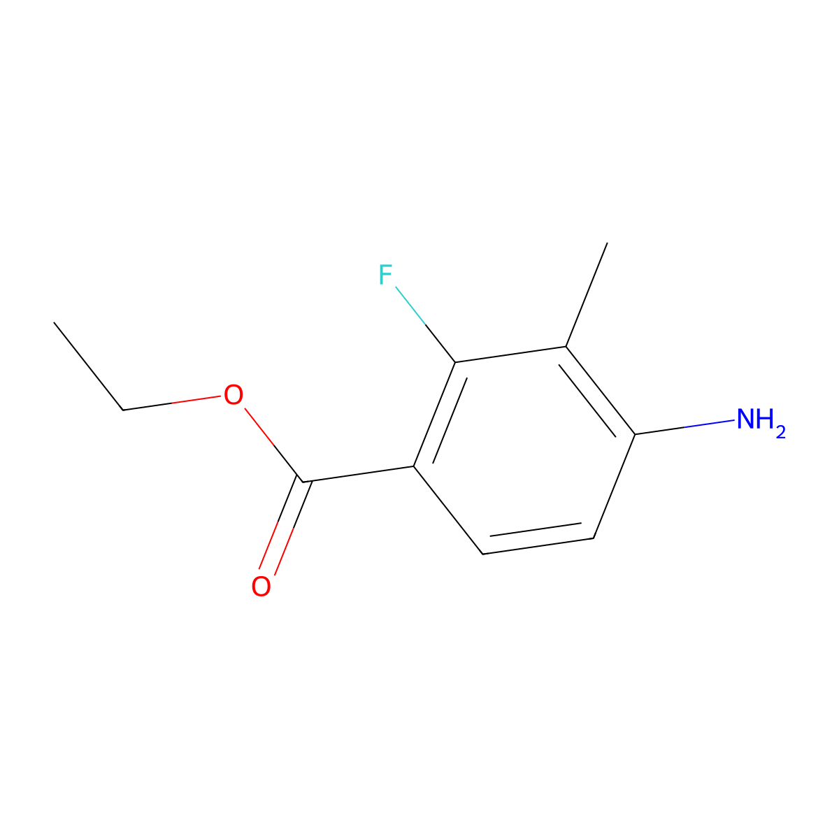 Ethyl 4-amino-2-fluoro-3-methylbenzoate molecular structure, CAS 194804-83-6