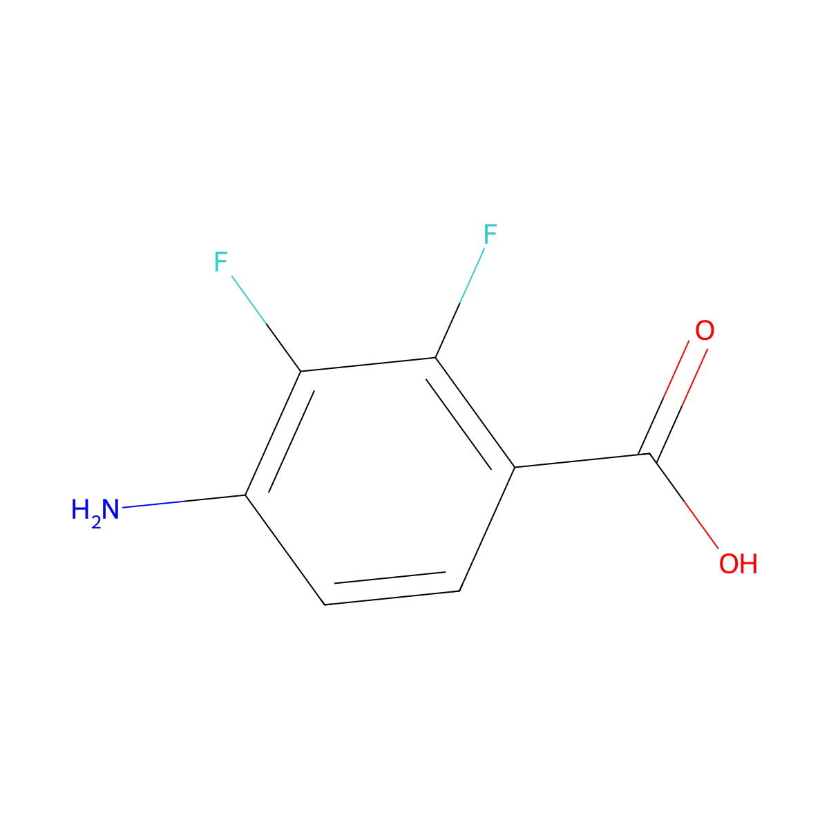 4-Amino-2,3-difluorobenzoic acid molecular structure, CAS 194804-85-8
