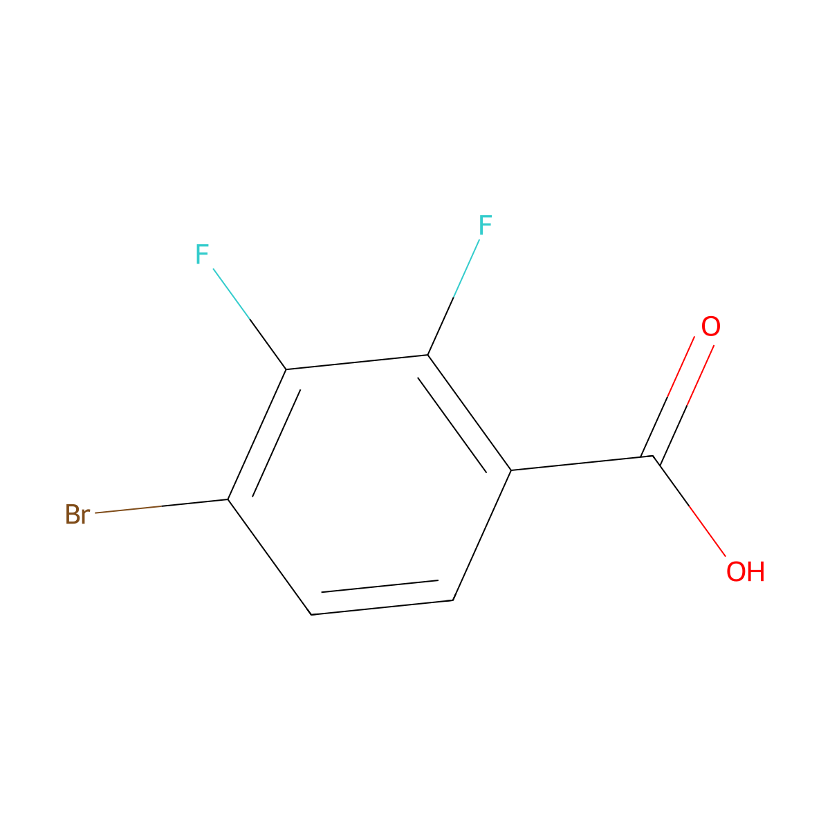 4-Bromo-2,3-difluorobenzoic acid molecular structure, CAS 194804-91-6