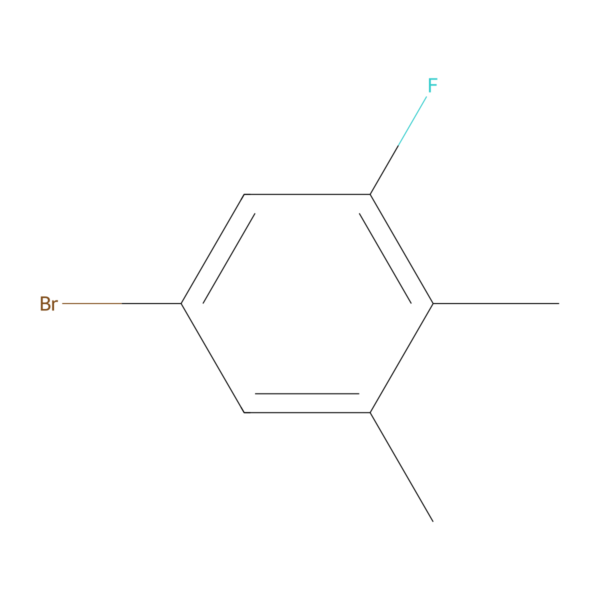 5-Bromo-1-fluoro-2,3-dimethylbenzene molecular structure, CAS 194805-16-8