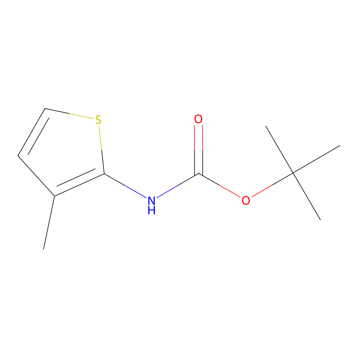 tert-Butyl (3-methylthiophen-2-yl)carbamate molecular structure, CAS 194809-05-7