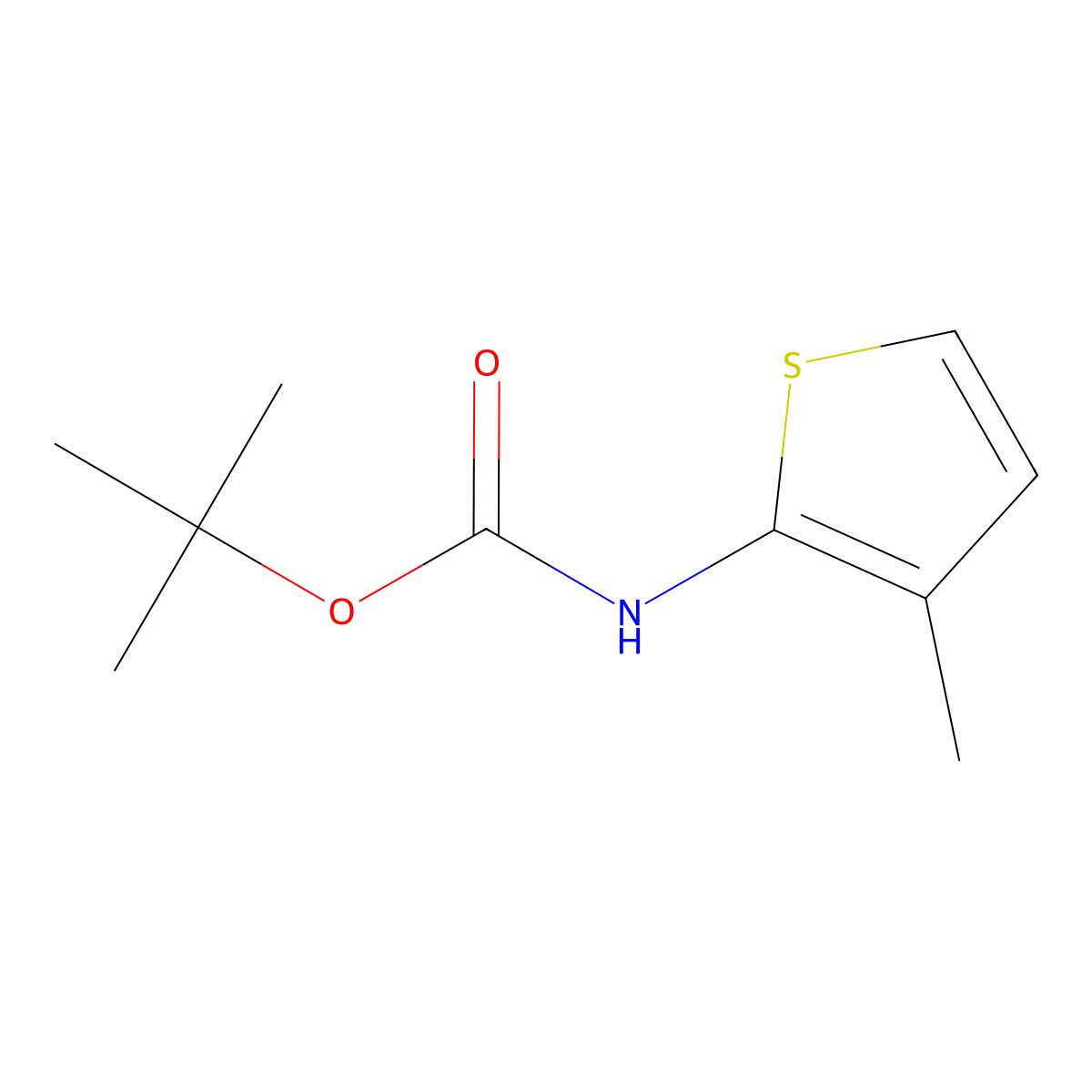 tert-Butyl (3-methylthiophen-2-yl)carbamate molecular structure, CAS 194809-05-7