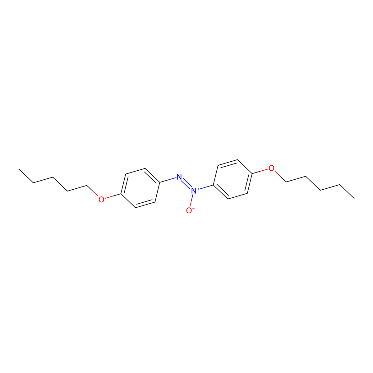 Diazene, 1,2-bis(4-(pentyloxy)phenyl)-, 1-oxide molecular structure, CAS 19482-05-4