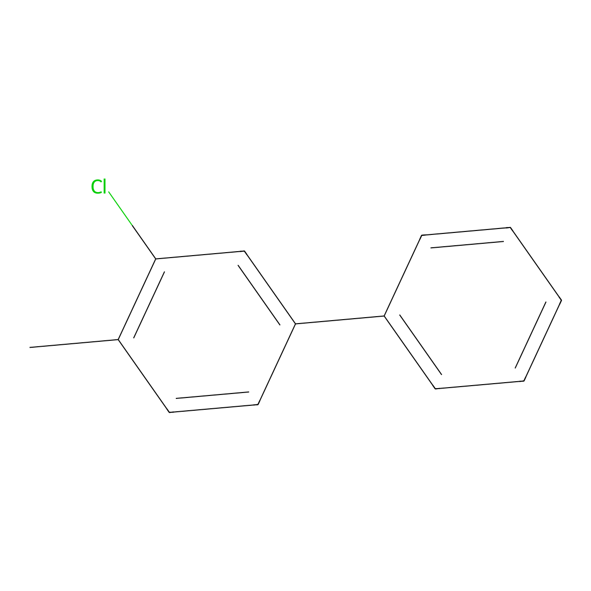 3-Chloro-4-methyl-1,1'-biphenyl molecular structure, CAS 19482-08-7