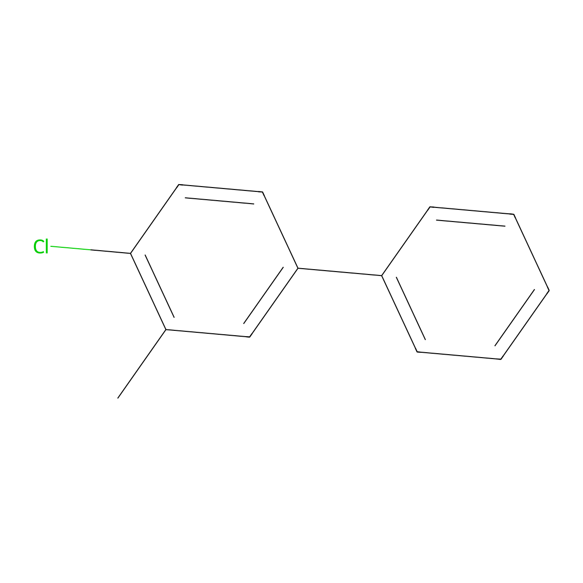 4-Chloro-3-methyl-1,1'-biphenyl molecular structure, CAS 19482-09-8