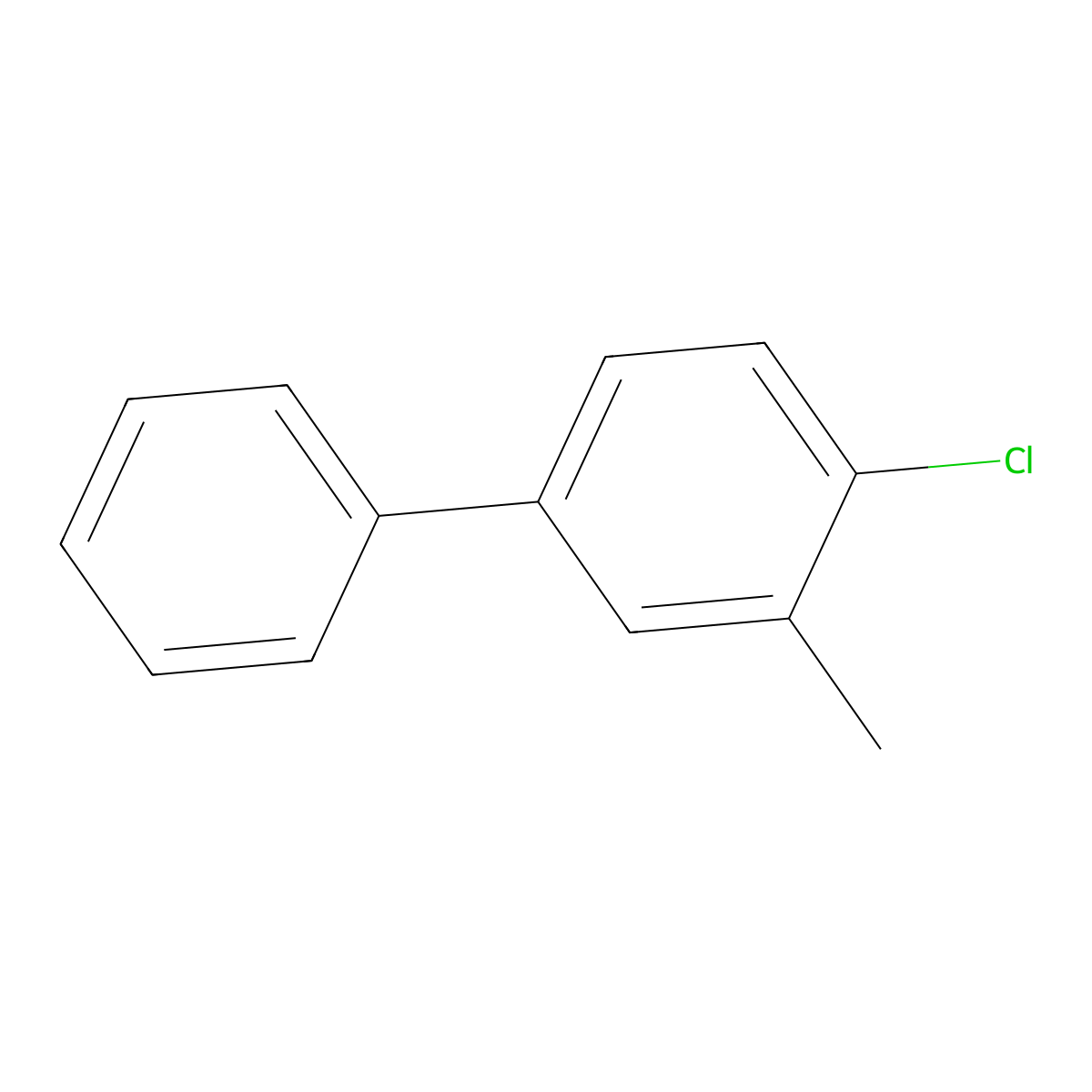4-Chloro-3-methyl-1,1'-biphenyl molecular structure, CAS 19482-09-8
