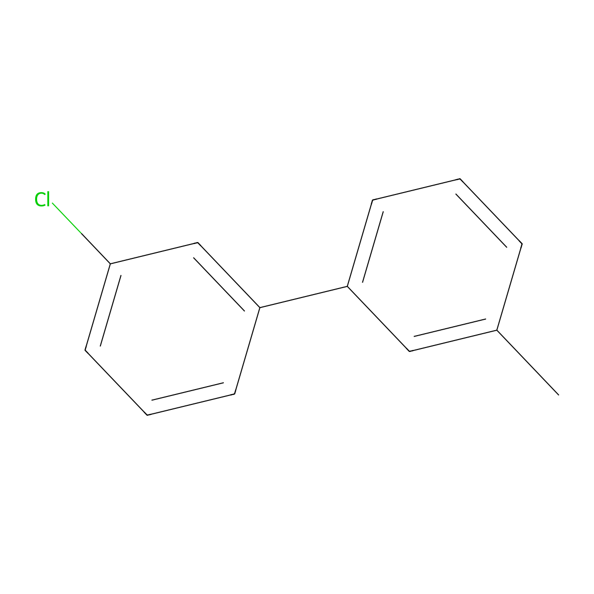 3-Chloro-3'-methyl-1,1'-biphenyl molecular structure, CAS 19482-18-9