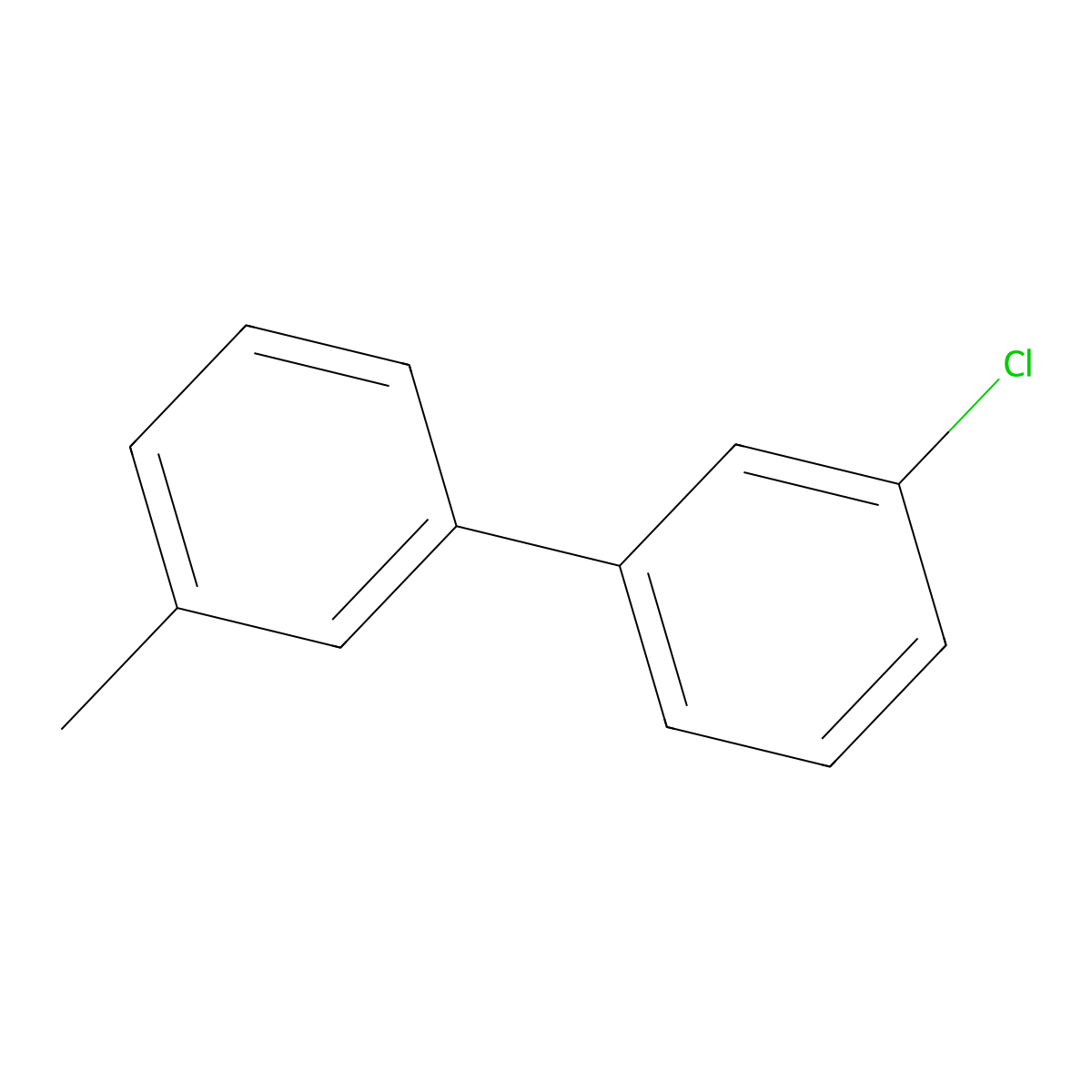 3-Chloro-3'-methyl-1,1'-biphenyl molecular structure, CAS 19482-18-9