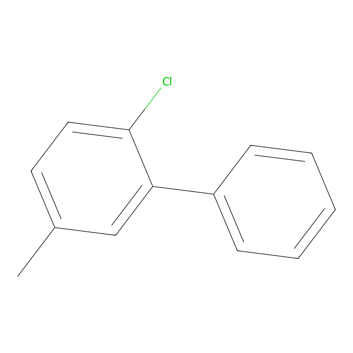 2-Chloro-5-methyl-1,1'-biphenyl molecular structure, CAS 19482-24-7