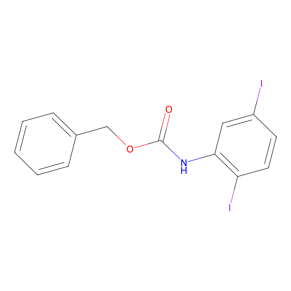 benzyl N-(2,5-diiodophenyl)carbamate molecular structure, CAS 1948201-37-3