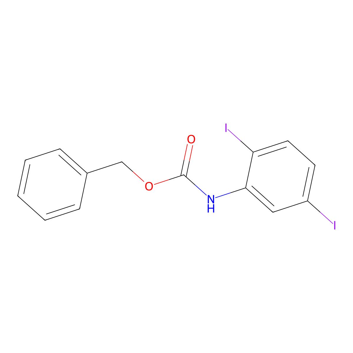 benzyl N-(2,5-diiodophenyl)carbamate molecular structure, CAS 1948201-37-3