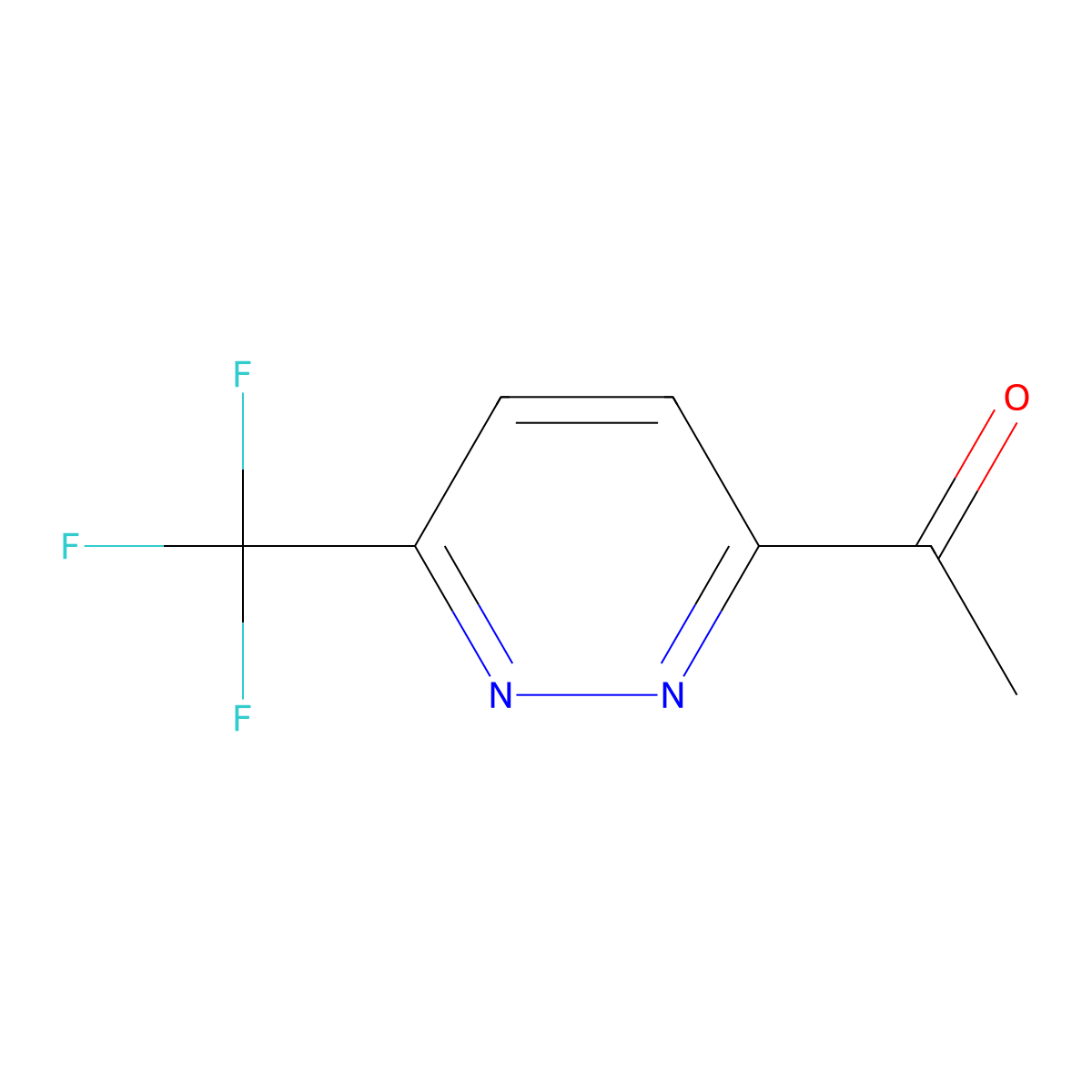 1-[6-(Trifluoromethyl)pyridazin-3-yl]ethanone molecular structure, CAS 1948236-88-1