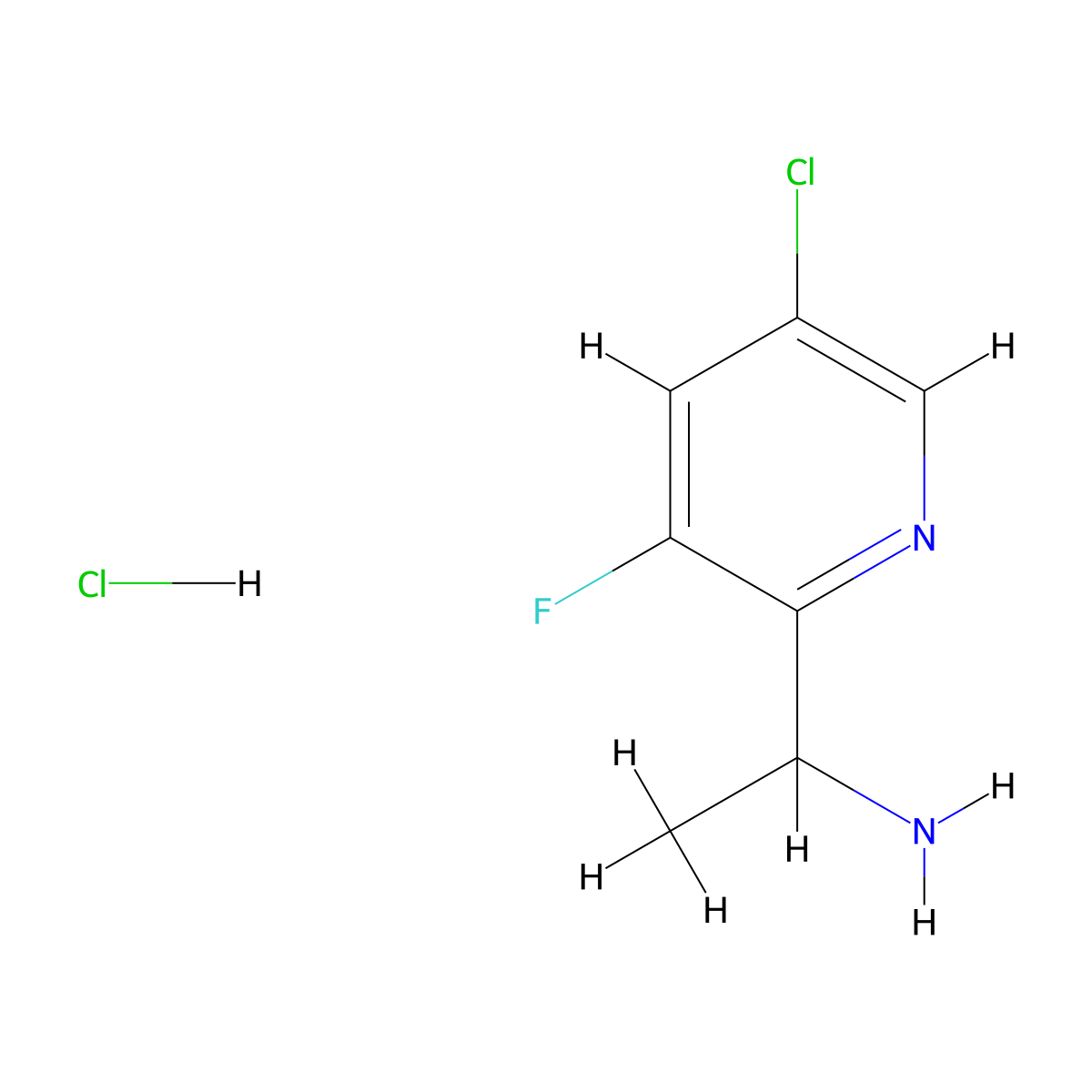 1-(5-Chloro-3-fluoropyridin-2-yl)ethanamine hydrochloride molecular structure, CAS 1948237-22-6