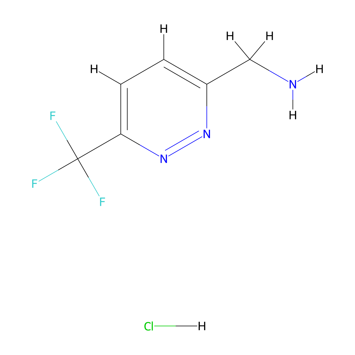1-(6-(Trifluoromethyl)pyridazin-3-yl)methanamine hydrochloride molecular structure, CAS 1948237-23-7