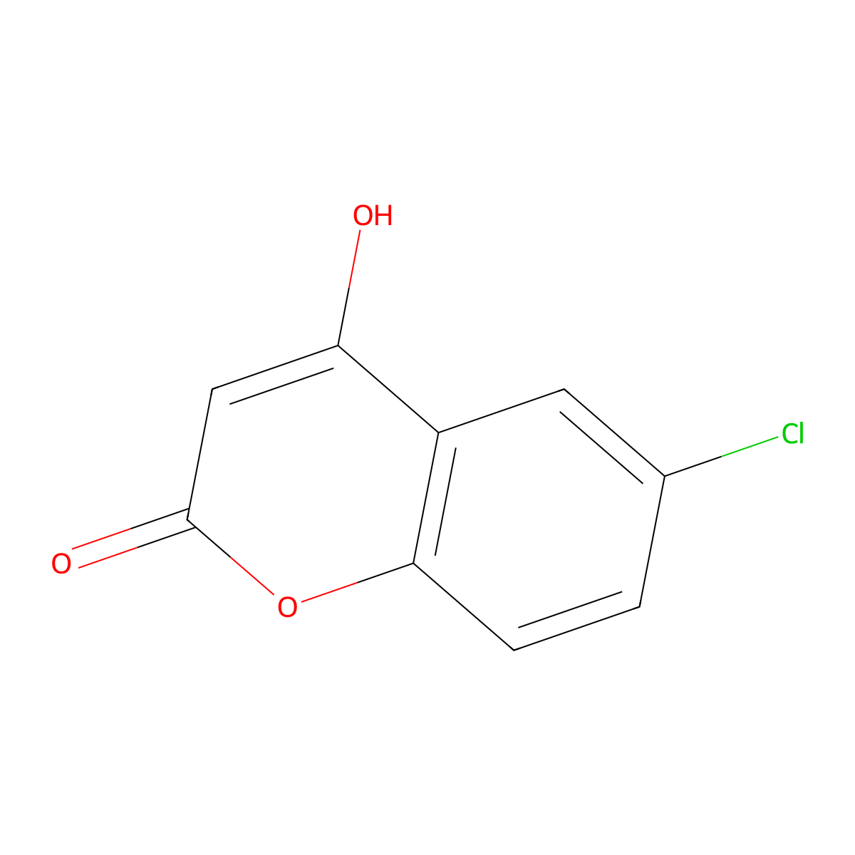 6-Chloro-4-hydroxycoumarin molecular structure, CAS 19484-57-2
