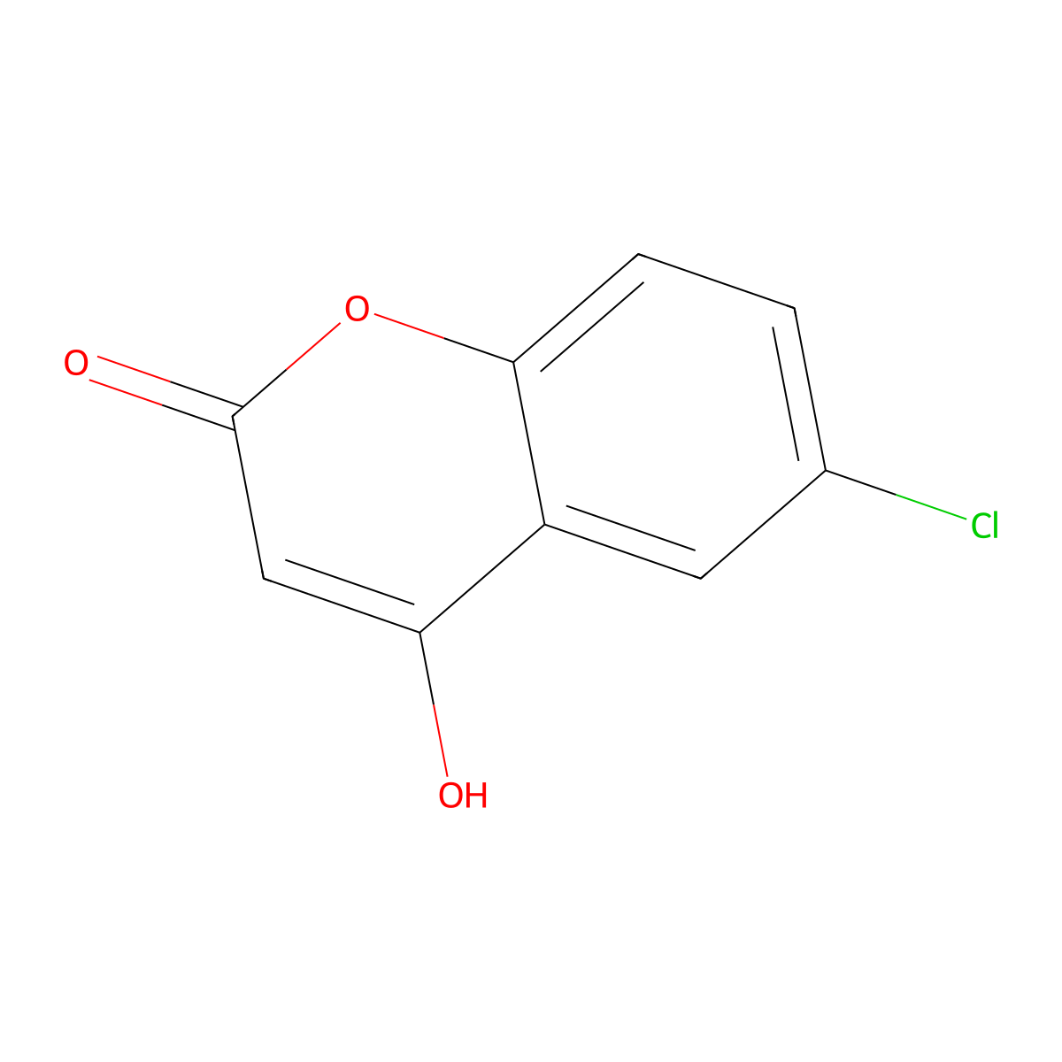 6-Chloro-4-hydroxycoumarin molecular structure, CAS 19484-57-2