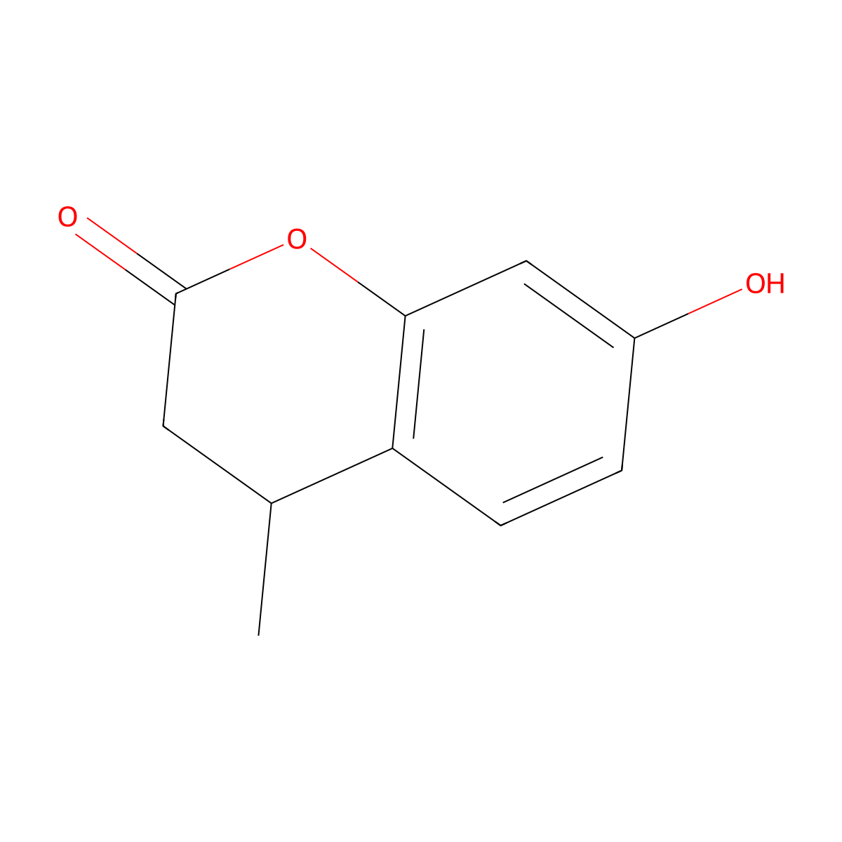 7-hydroxy-4-methyl-3,4-dihydro-2H-1-benzopyran-2-one molecular structure, CAS 19484-75-4