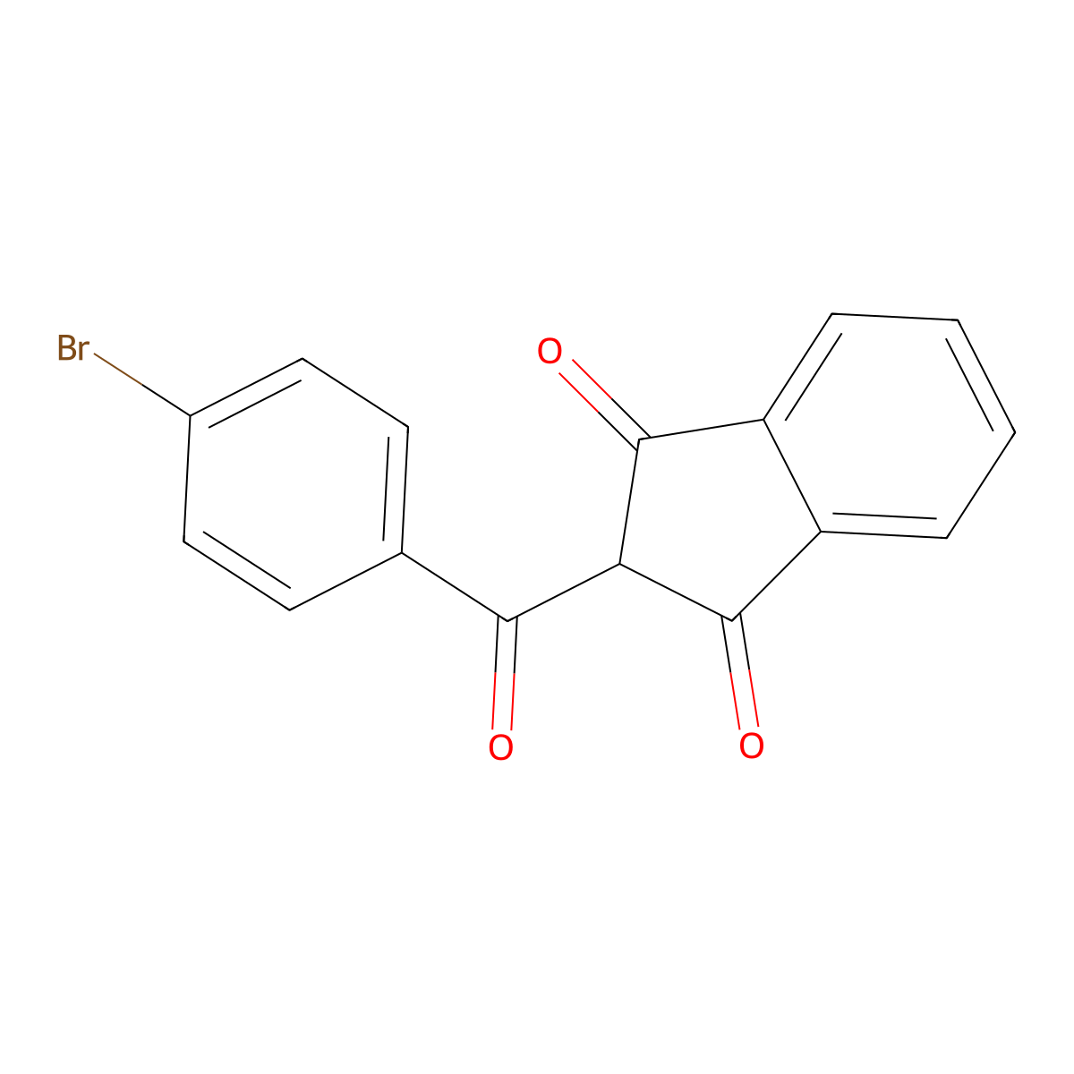 2-(4-Bromobenzoyl)-1H-indene-1,3(2H)-dione molecular structure, CAS 19484-89-0