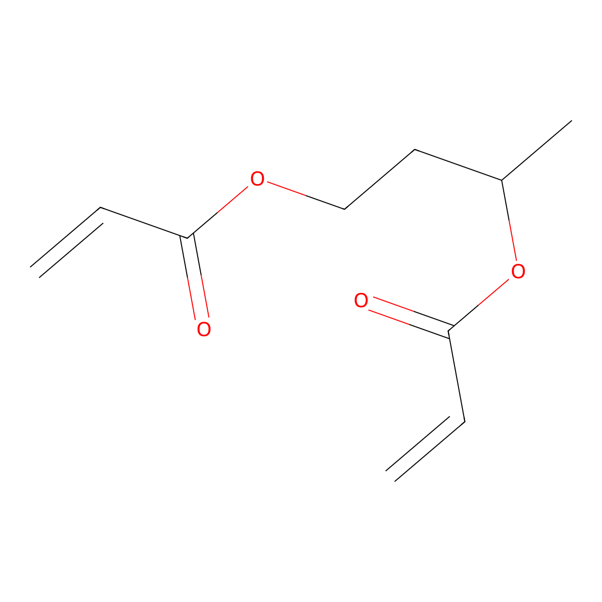 1,3-Butylene glycol diacrylate molecular structure, CAS 19485-03-1