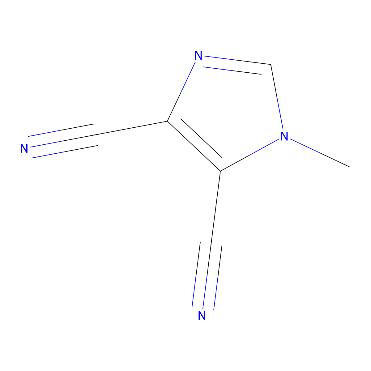 1-Methyl-1H-imidazole-4,5-dicarbonitrile molecular structure, CAS 19485-35-9