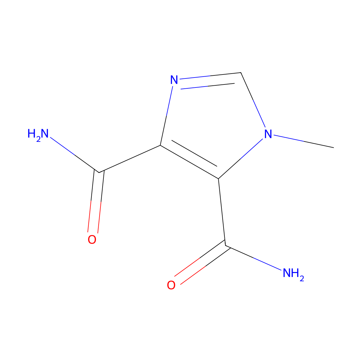 1-Methyl-1H-imidazole-4,5-dicarboxamide molecular structure, CAS 19485-37-1