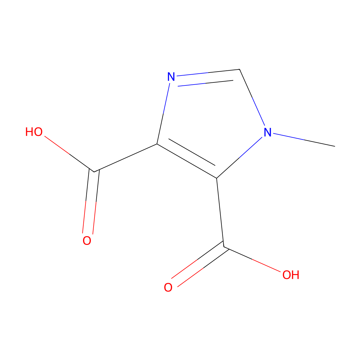 1-Methyl-1H-imidazole-4,5-dicarboxylic Acid molecular structure, CAS 19485-38-2
