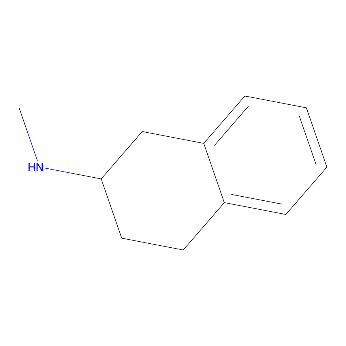 N-methyl-1,2,3,4-tetrahydronaphthalen-2-amine molecular structure, CAS 19485-85-9