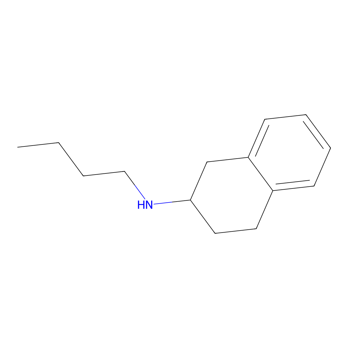 N-butyl-1,2,3,4-tetrahydronaphthalen-2-amine molecular structure, CAS 19485-88-2