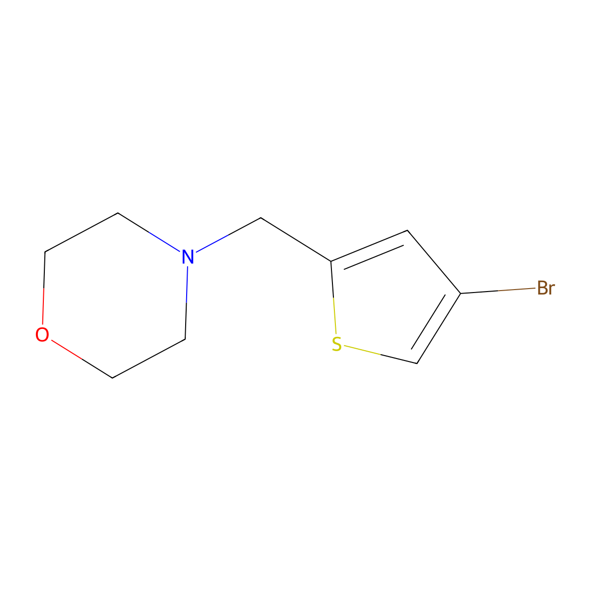 4-[(4-Bromothien-2-YL)methyl]morpholine molecular structure, CAS 194851-19-9