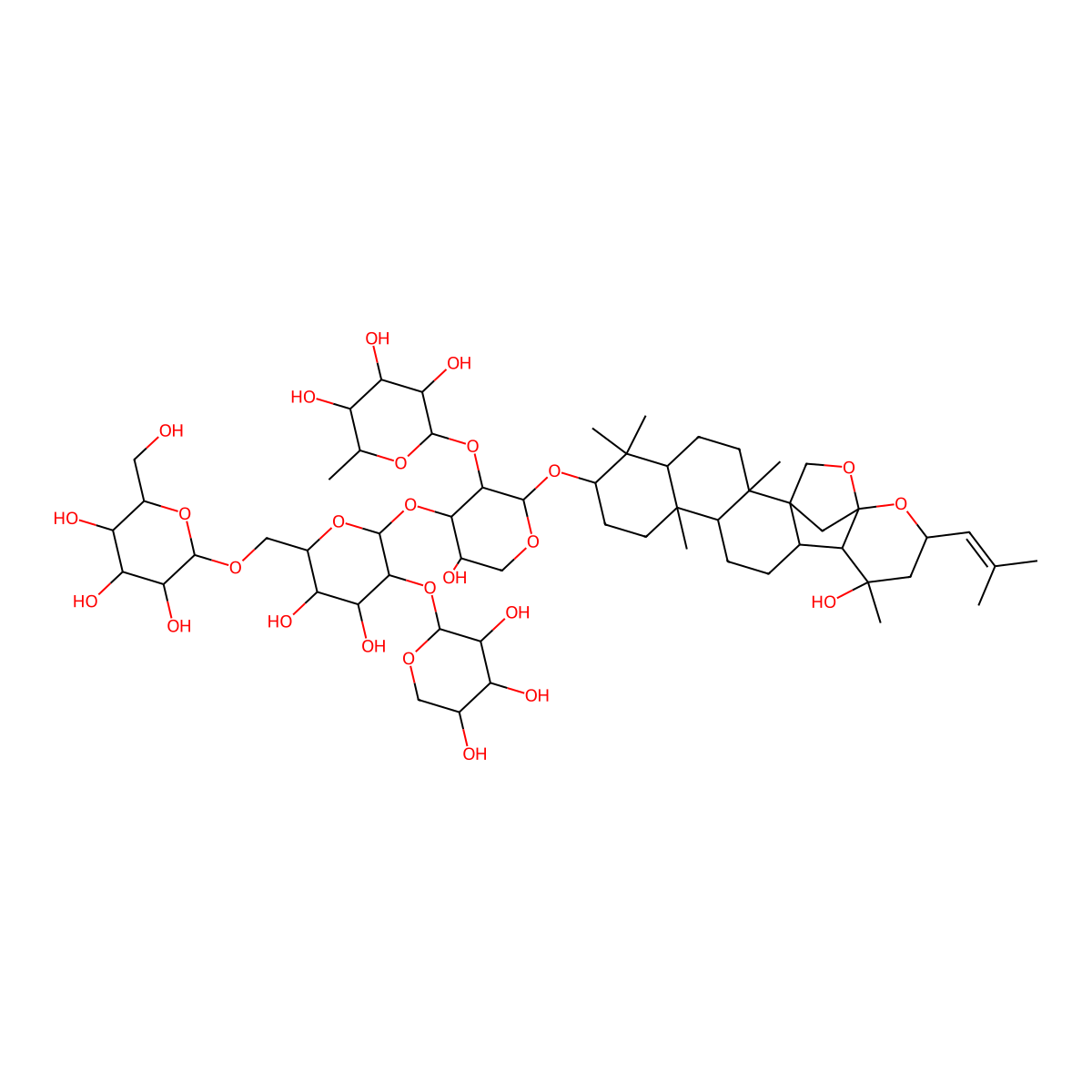 Jujuboside A1 molecular structure, CAS 194851-84-8
