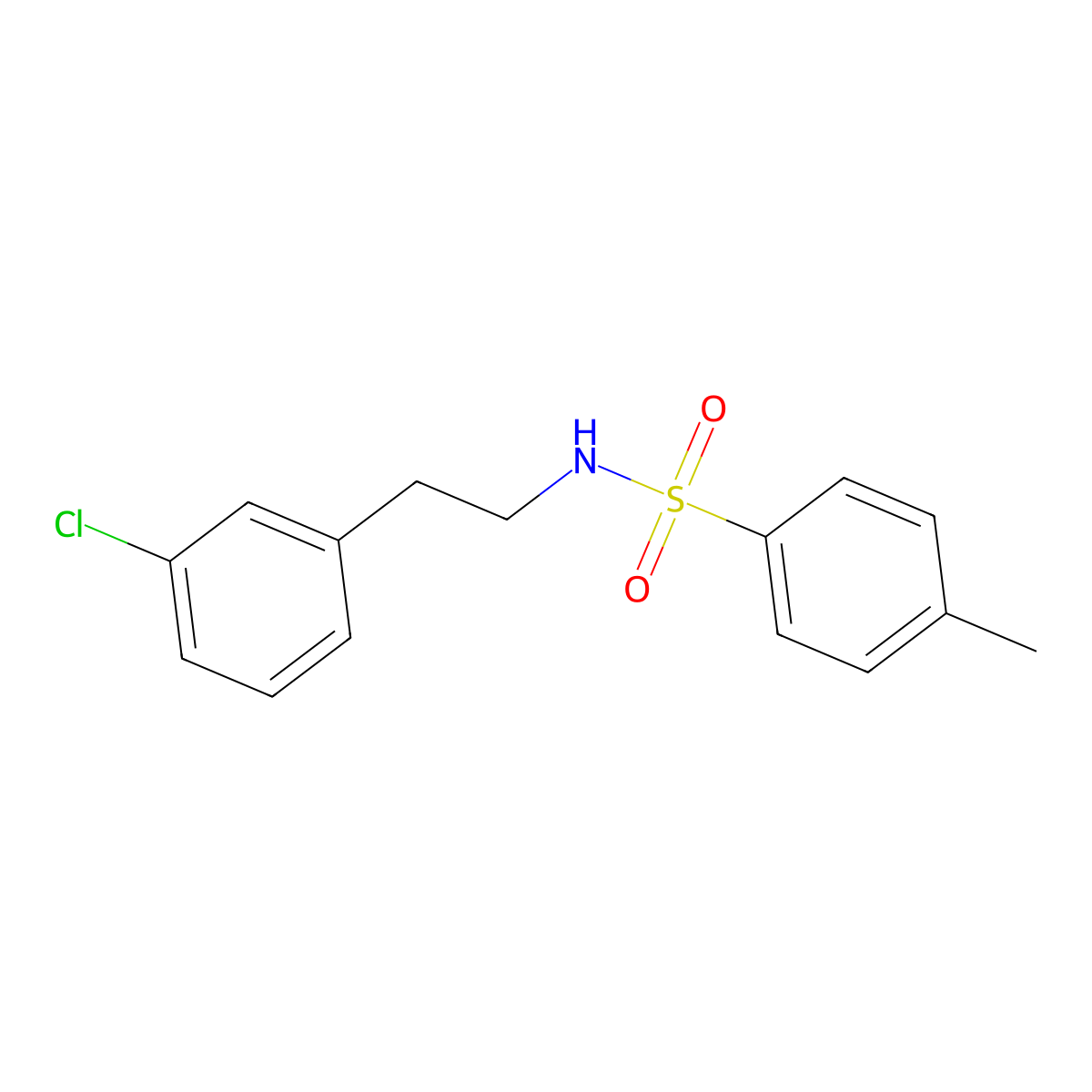 N-[2-(3-chlorophenyl)ethyl]-4-methylbenzenesulfonamide molecular structure, CAS 194853-79-7