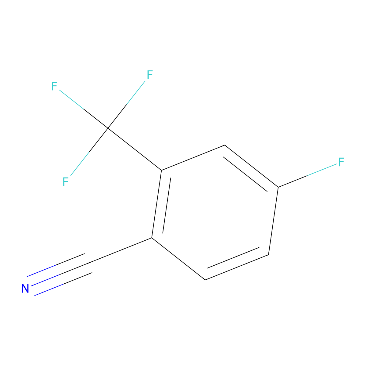 4-Fluoro-2-(trifluoromethyl)benzonitrile molecular structure, CAS 194853-86-6