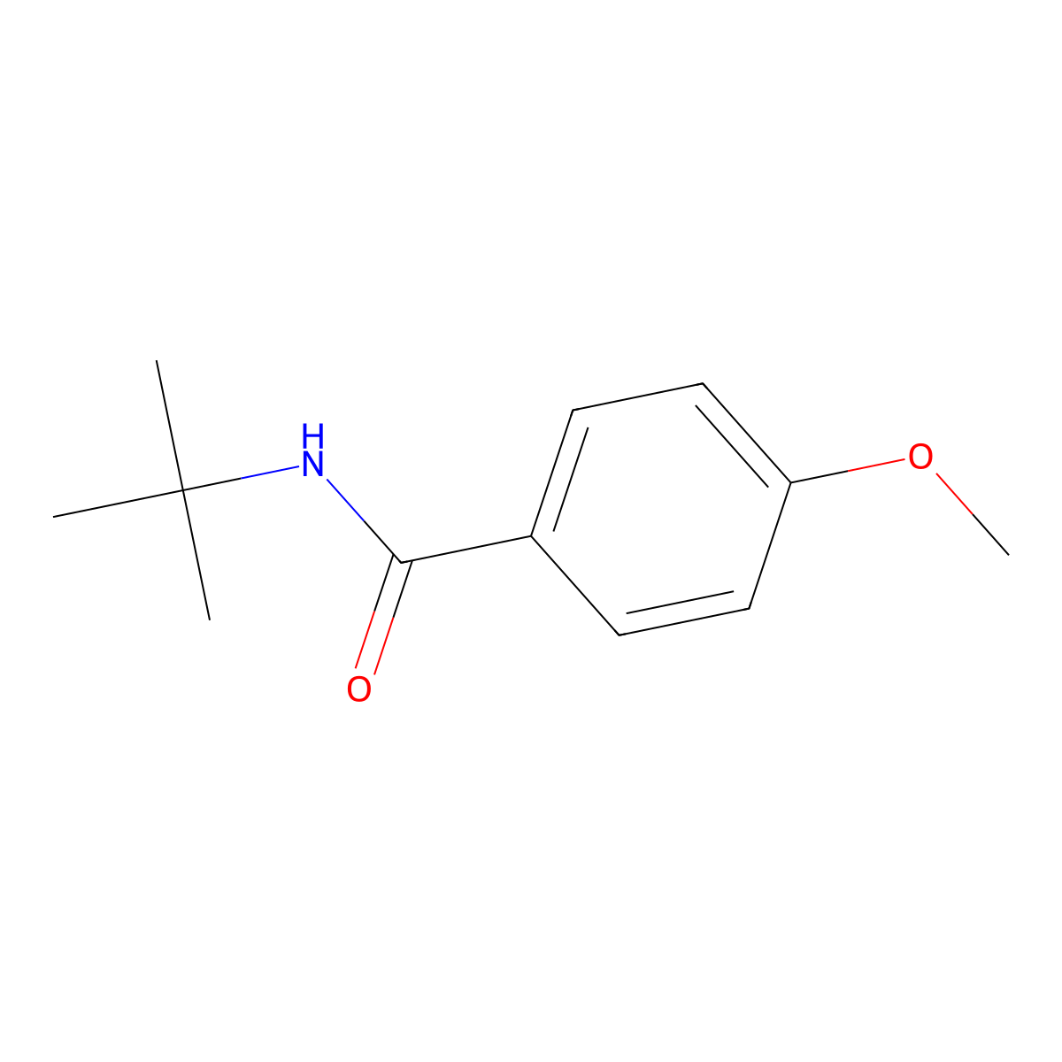 N-tert-Butyl-4-methoxybenzamide molecular structure, CAS 19486-73-8