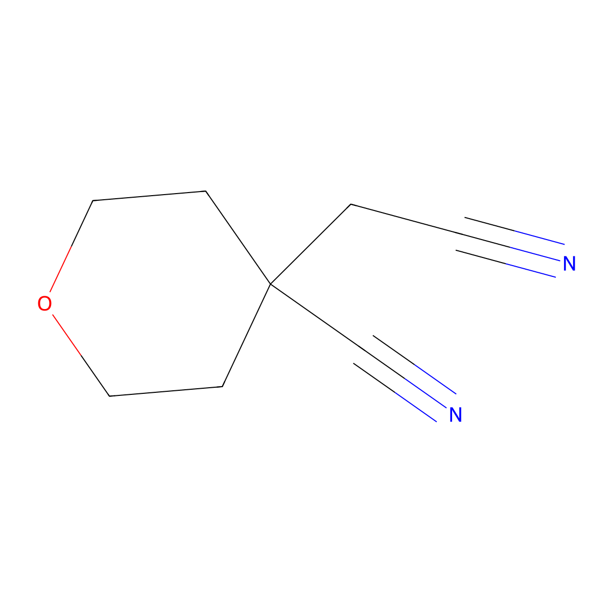 4-(Cyanomethyl)oxane-4-carbonitrile molecular structure, CAS 194862-82-3
