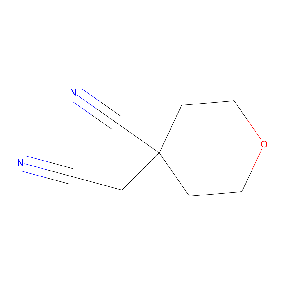 4-(Cyanomethyl)oxane-4-carbonitrile molecular structure, CAS 194862-82-3