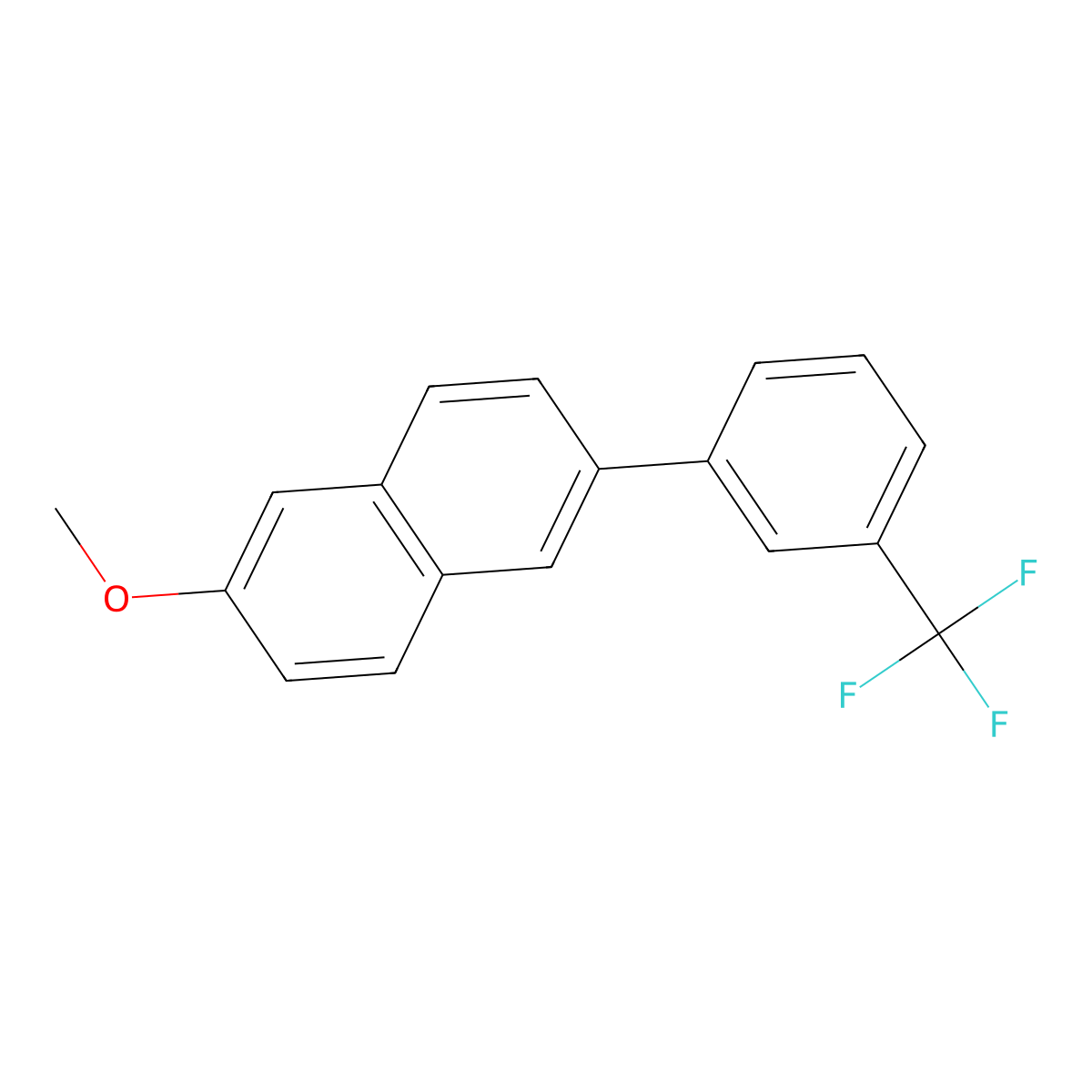 2-Methoxy-6-(3-(trifluoromethyl)phenyl)naphthalene molecular structure, CAS 194874-03-8