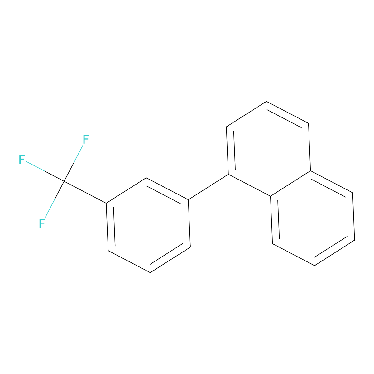1-(3-(Trifluoromethyl)phenyl)naphthalene molecular structure, CAS 194874-05-0
