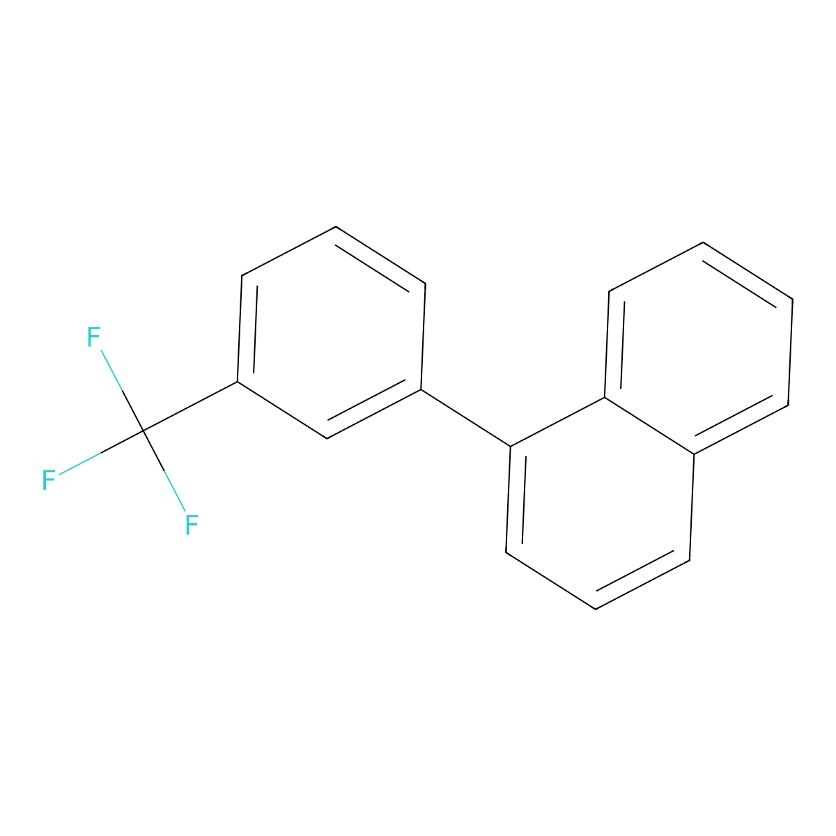 1-(3-(Trifluoromethyl)phenyl)naphthalene molecular structure, CAS 194874-05-0
