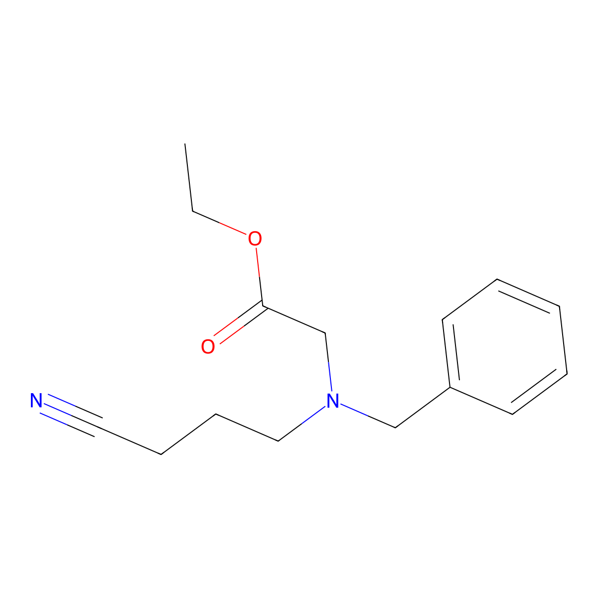 Ethyl 2-[benzyl(3-cyanopropyl)amino]acetate molecular structure, CAS 194874-12-9