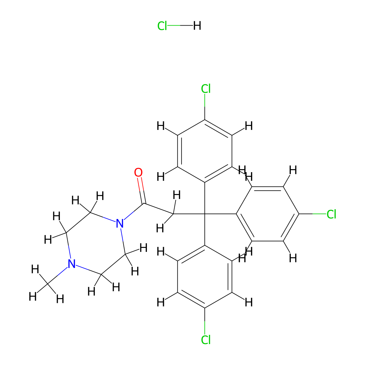 Hetolin hydrochloride molecular structure, CAS 1949-07-1