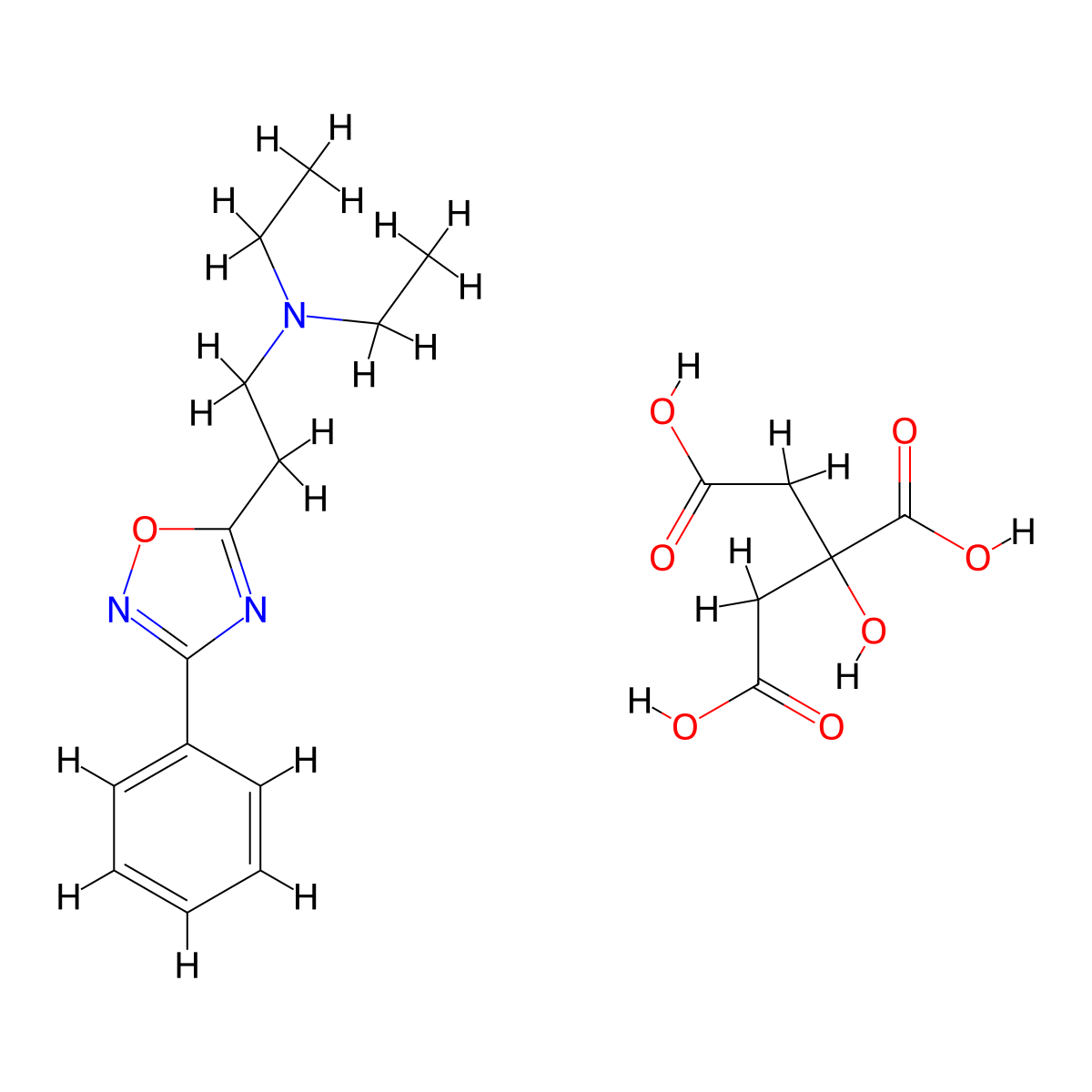 Oxolamine citrate molecular structure, CAS 1949-20-8