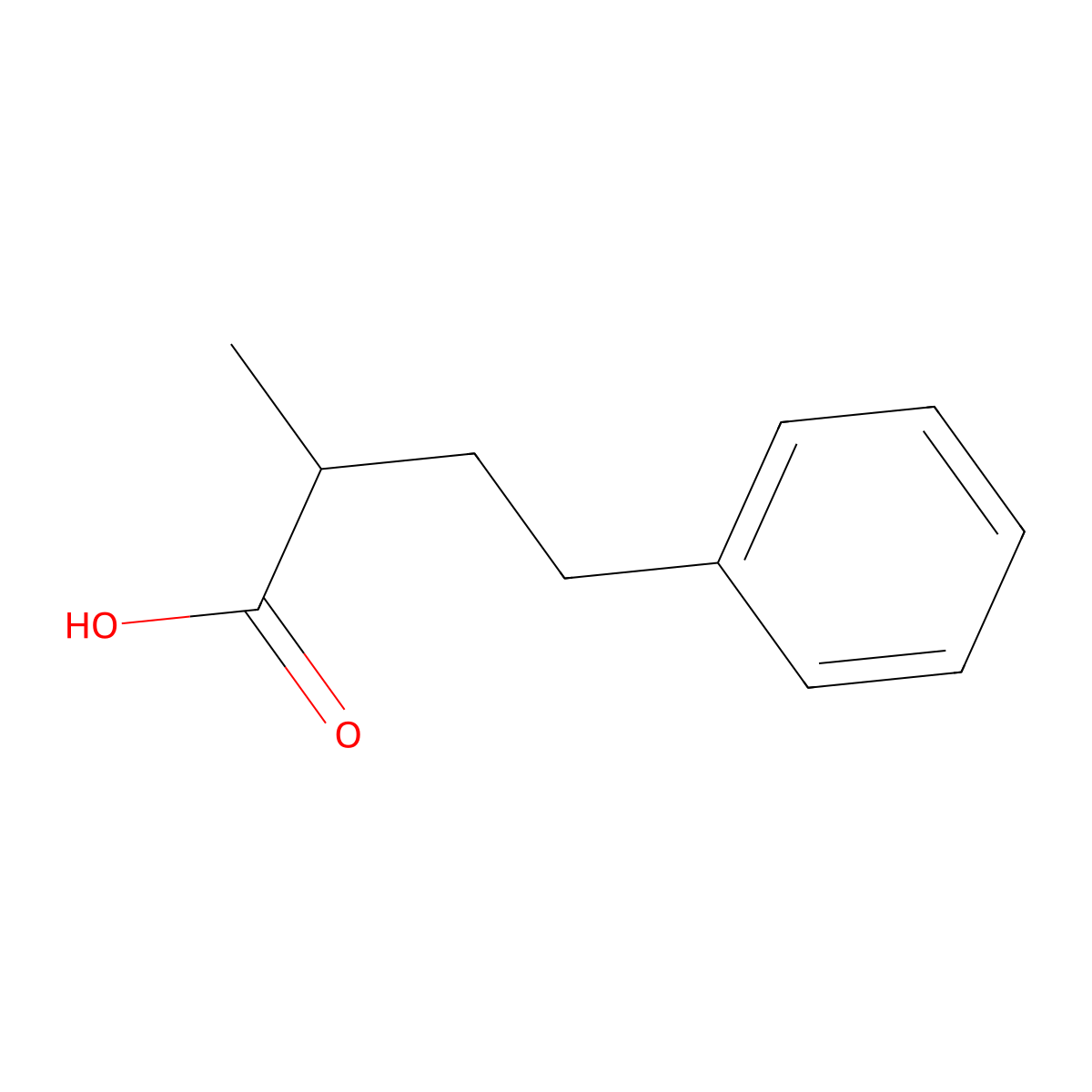 Butyric acid, 2-methyl-4-phenyl- molecular structure, CAS 1949-41-3