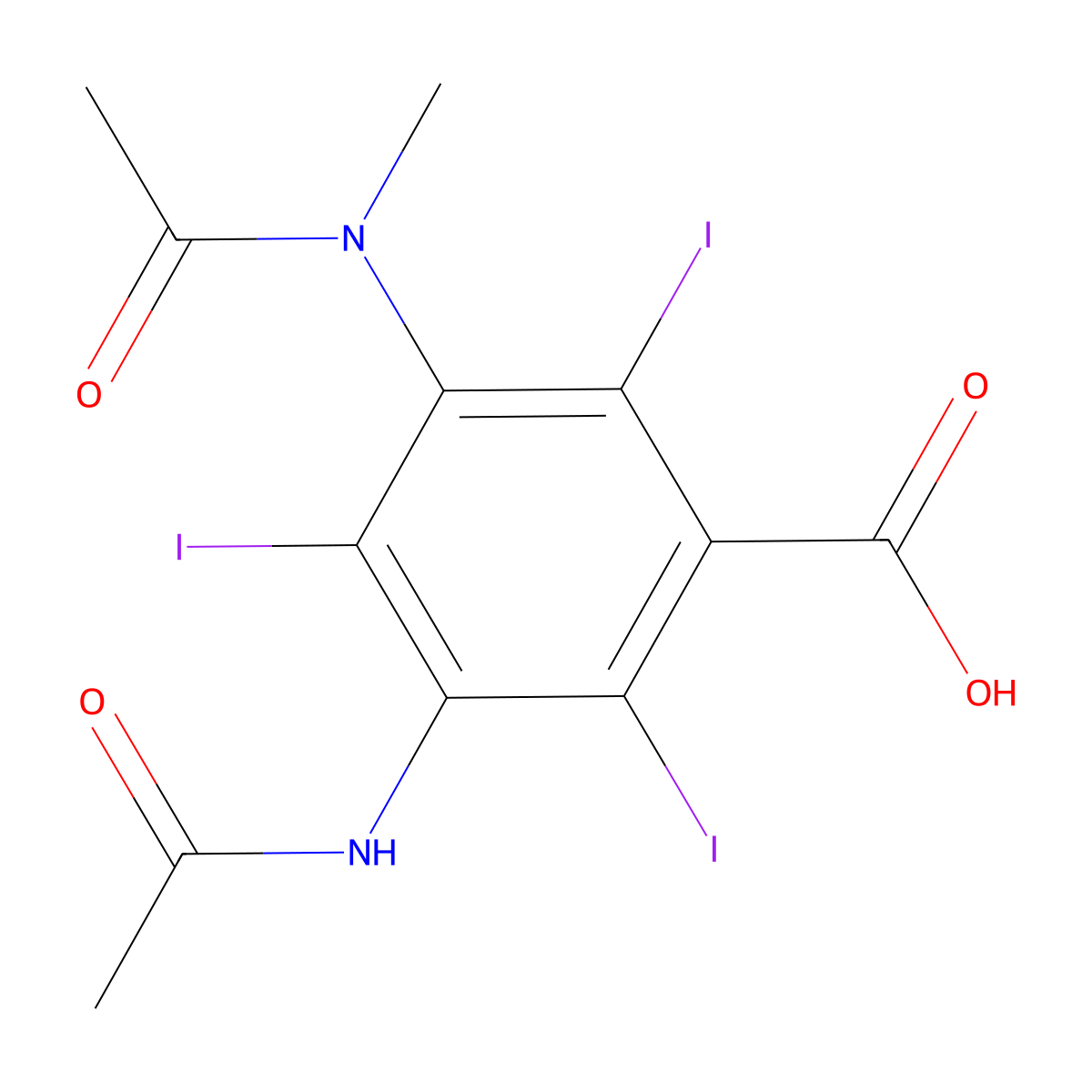 Metrizoic Acid molecular structure, CAS 1949-45-7