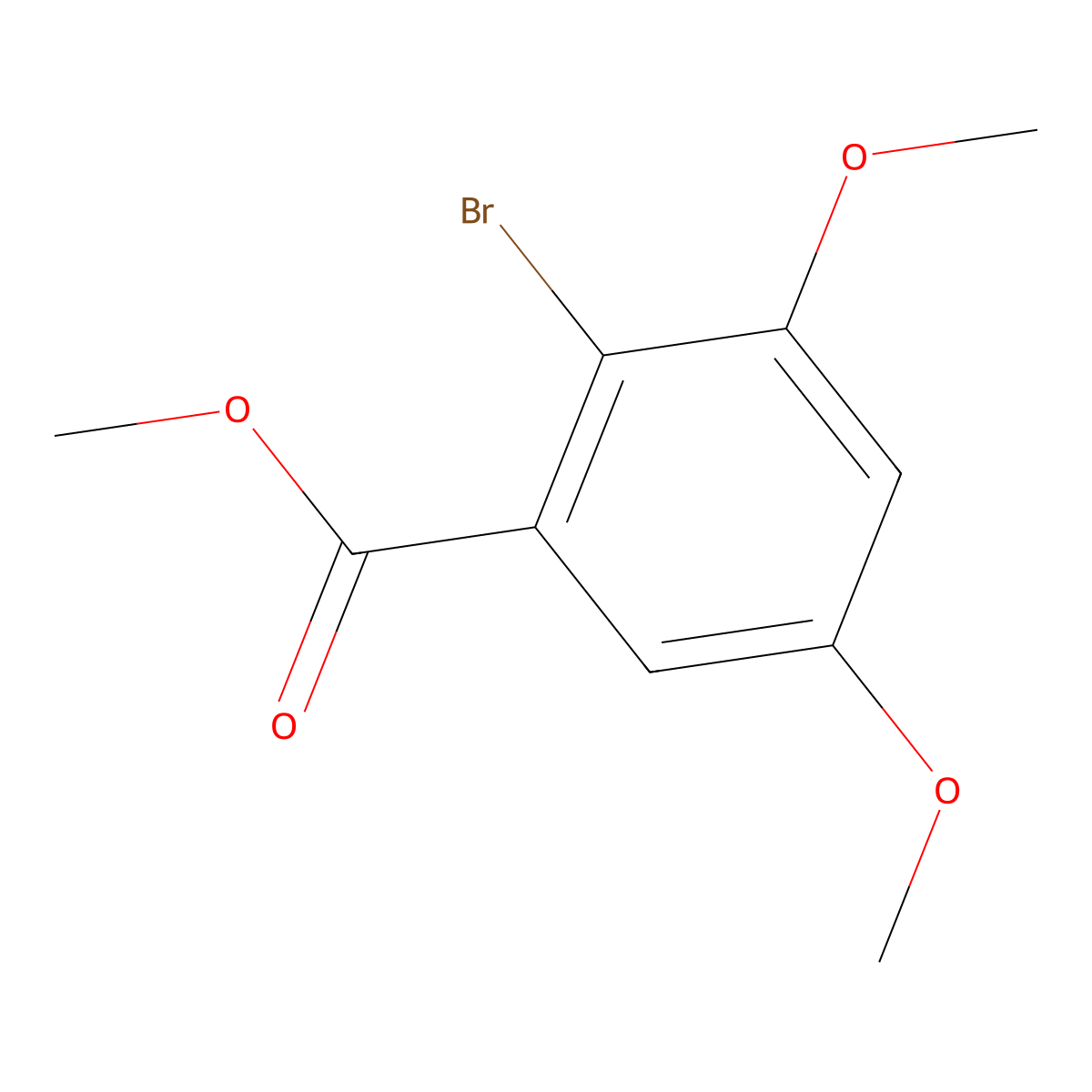 Methyl 2-bromo-3,5-dimethoxybenzoate molecular structure, CAS 19491-18-0